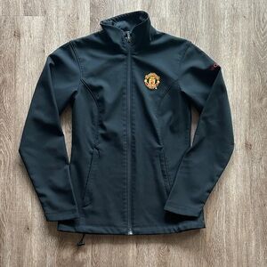 Columbia Manchester United Jacket Black Small Water Wind Resistant Soccer
